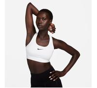 Nike Swoosh Medium Support Bra for Women - White/Stone Mauve/Black Running Essential