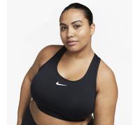 Nike Swoosh Medium Support Women's Padded Sports Bra - Black - Polyester/Elastane 2X