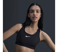 Nike Swoosh Medium-Support Women's Padded Sports Bra - Black - Polyester/Elastane XXS
