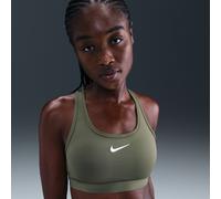 Nike Swoosh Medium-Support Women's Padded Sports Bra - Green - Polyester/Elastane XS