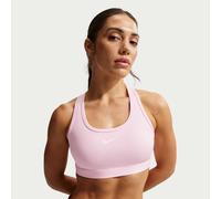 Nike Swoosh Medium-Support Women's Padded Sports Bra - Pink - Polyester/Elastane XXS