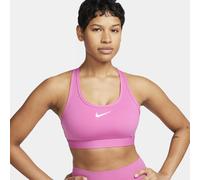 Nike Swoosh Medium-Support Women's Padded Sports Bra - Red - Polyester/Elastane XL