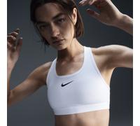 Nike Swoosh Medium-Support Women's Padded Sports Bra - White - Polyester/Elastane S