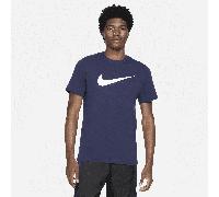 Nike Swoosh Men's T-Shirt - Blue - Cotton/Polyester L