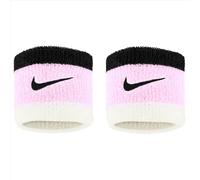 Nike Swoosh Wristbands Joint BND Unisex Set of 2 Cotton and Nylon, Colour: Pink Foam/Coconut Milk/Black, Size: One Size, N.000.1565.641.OS