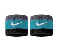 Nike Swoosh Wristbands N.000.1565.017.OS Pack of 2 in Cool Grey/Teal Nebula/Black, Size: One Size