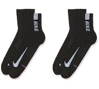 Nike Multiplier Running Ankle Socks (2 Pairs) - Black - Polyester 8-11