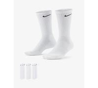 Nike SX7664 Unisex Everyday Cushion Crew Training Socks (3 Pairs) White - Size Medium