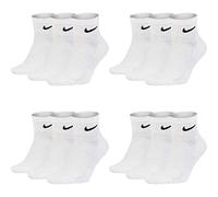 Nike Three Pack Quarter Socks Mens 11-14.5 XL BLACK/WHITE