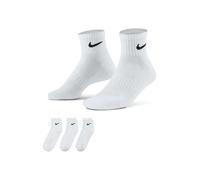 Nike SX7667 Unisex Everyday Cushion Ankle Training Socks (3 Pairs) White - Size Large