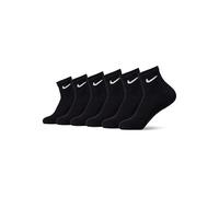 Nike Women's Everyday Cushioned Training Ankle Socks (6 Pairs) - Black/White - Size: Medium