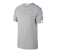 Nike T Shirt Mens Grey Sportswear Repeat Cotton Short Sleeve Crew Neck Pullover