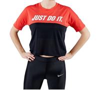 Nike Tailwind Short Sleeve Women's Running Top in Ember Glow/Black/White - Lightweight, Breathable Performance Gear