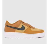 Nike Tan Air Force 1 Boys Youth Trainers UK 3