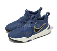 Nike Team Hustle D 11 GS Mystic Navy Gold Kids Youth Basketball Shoes FZ8463-400