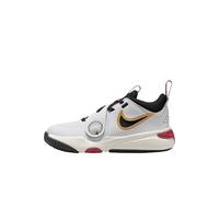 NIKE Team Hustle D 11 (Ps) Sneaker, White Black Metallic Gold University Red, 13.5 UK Child