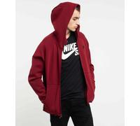 NIKE TECH FLEECE FULL ZIP HOODIE SIZE XXL (928483 677) RED / BLACK