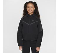 Nike Sportswear Tech Fleece Older Kids' (Girls') Full-Zip Hoodie - Black - Cotton/Polyester XS