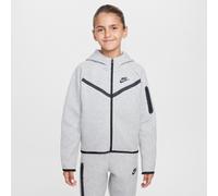 Nike Sportswear Tech Fleece Older Kids' (Girls') Full-Zip Hoodie - Grey - Cotton/Polyester S