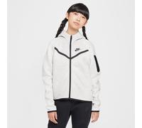 Nike Tech Fleece Girls' Full-Zip Hoodie - Grey S