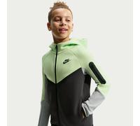 Nike Tech Fleece Older Kids' Full-Zip Hoodie - Green - Cotton/Polyester M