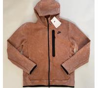 NIKE TECH FLEECE WASH MEN FULL ZIP HOODIE JACKET MINERAL CLAY DM6515-215 - M L