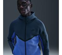 Nike Tech Men's Fleece Windrunner Full-Zip Jacket - Blue - Cotton/Polyester XS