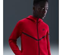 Nike Tech Men's Fleece Windrunner Full-Zip Jacket - Red - Cotton/Polyester S