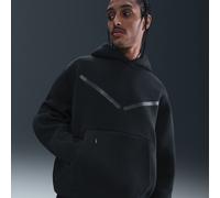 Nike Tech Men's Pullover Hoodie with Reflective Design Accents - Black - Polyester/Cotton XXL