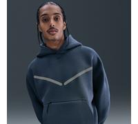 Nike Tech Men's Pullover Hoodie with Reflective Design Accents - Blue - Polyester/Cotton XXL