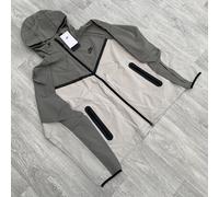 Nike Tech Woven Zip Windbreaker Windrunner Jacket Coat - Grey [HM7151-014]