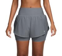 Nike Tempo Flow Dri-FIT 2-in-1 Women's Running Shorts | UK L in Cool Grey/Reflective Silver