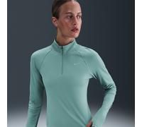 Nike Tempo Women's Dri-FIT 1/4-Zip Running Top - Green - Polyester L (UK 16-18)