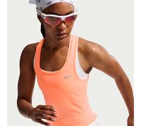 Nike Tempo Women's Dri-FIT Cropped Mesh Tank Top - Orange - Polyester/Elastane M (UK 12-14)