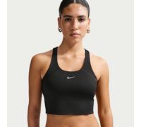 Nike Tempo Women's Medium-Support Cropped Sports Bra Tank Top - Black - Polyester/Elastane S