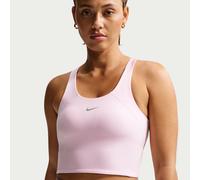 Nike Tempo Women's Medium-Support Cropped Sports Bra Tank Top - Pink - Polyester/Elastane S