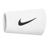 Nike Tennis Premier Doublewide Wristband Tennis Sweatband Sport Wristband, White/Black, One Size