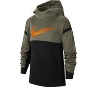 NIKE Therma Sweatshirt - Medium Olive/Black/Total Orang, X-Large