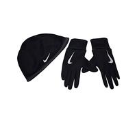 NIKE Therma Women's Hat and Glove Set for Running, Cold Weather (Black, XS/S)