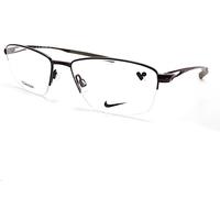 Nike Titanium Glasses Frame Shiny Black 54mm RX Men's Semi Rimless 6045 001