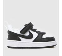 Nike Kids Court Borough Low Recraft (Td) Shoes, White/Black, 6.5