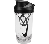 Nike TR Recharge Shaker Bottle 16oz 473 ml Shaker Drinking Bottle Protein Shaker Fitness Training, Clear/Black/Black/Black