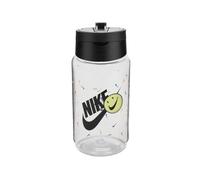 Nike TR Renew Recharge Straw Bottle 16oz 473 ml Water Bottle Sports Bottle Training Fitness, Clear/Black/Black
