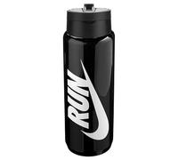 Nike TR Renew Recharge Straw Bottle 24oz 709 ml Water Bottle Sports Bottle Training Fitness, Black/Black/White/White