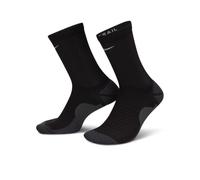 Nike Trail Running Crew Socks XXL - Black Wool Blend for Comfortable Nature Runs