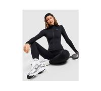Nike Womens Training One Dri-FIT Full Zip Fitted Jacket, Black/White, Size L, Women Black/White