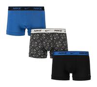 NIKE Trunk 3pk Boxer Briefs for Men, Pack of 3, Black Circle Print/Photo Blue/Black, M