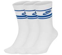 Nike U Nk Crew NSW Essential STRIPE Socks - White/Game Royal/(Game Royal), M