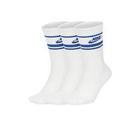 Nike U Nk Crew NSW Essential STRIPE Socks - White/Game Royal/(Game Royal), M