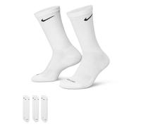 NIKE U Nk Everyday Plus Cush Crew Socks, White, L